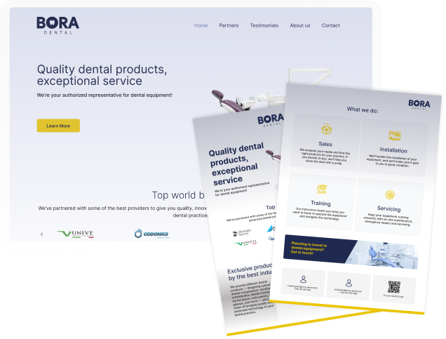 Bora Dental Website and Materials Preview