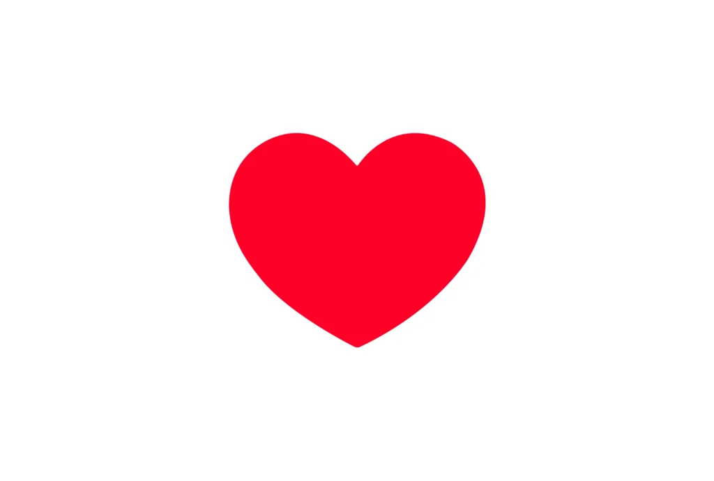 Heart icon representing like on Instagram