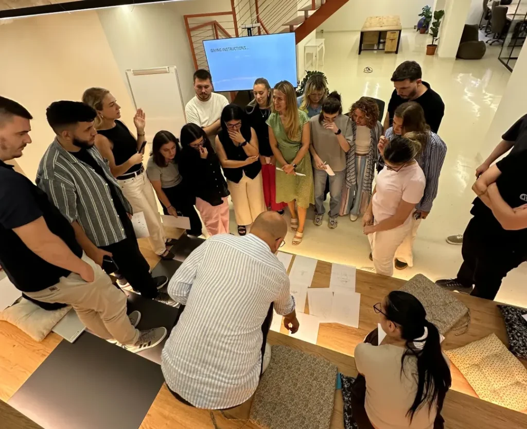 AnchorzUp team gathered to observe the experiment results during Naser Morina’s talk.