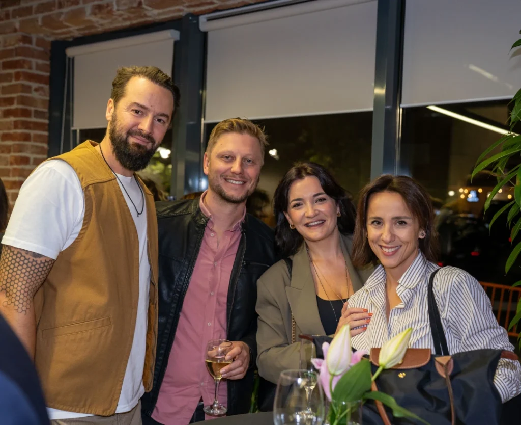 Happy guests at Anchorzup's grand opening event