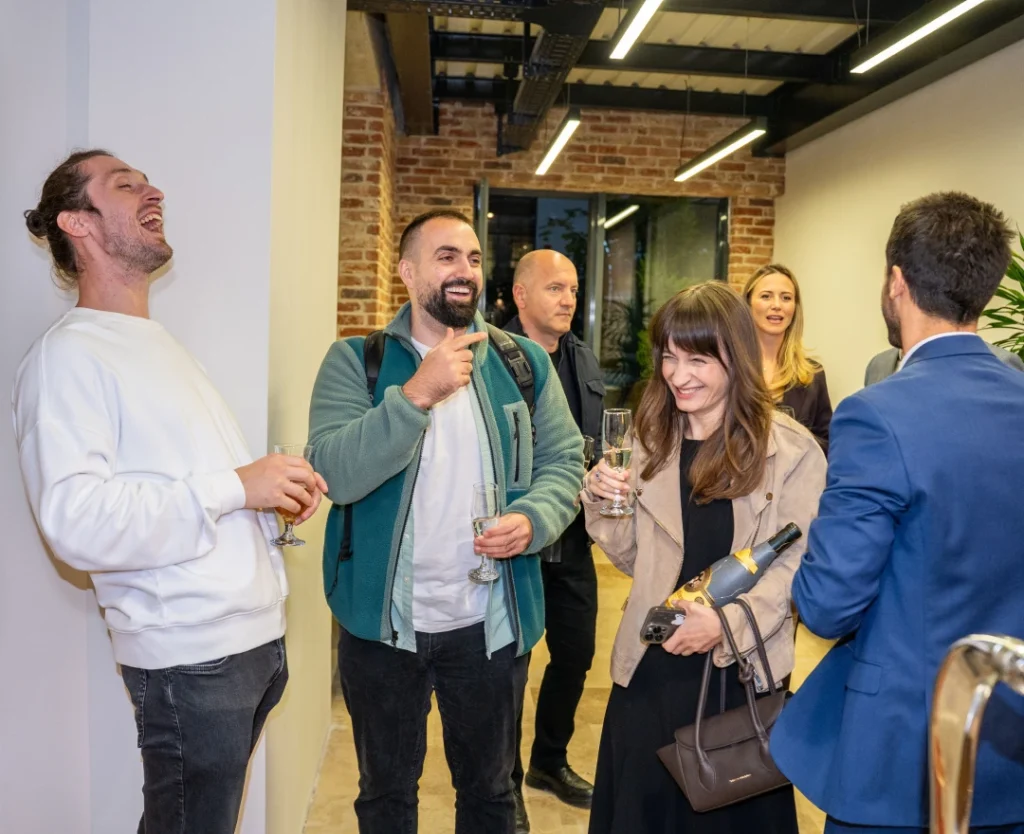 Guests having fun at the grand opening event