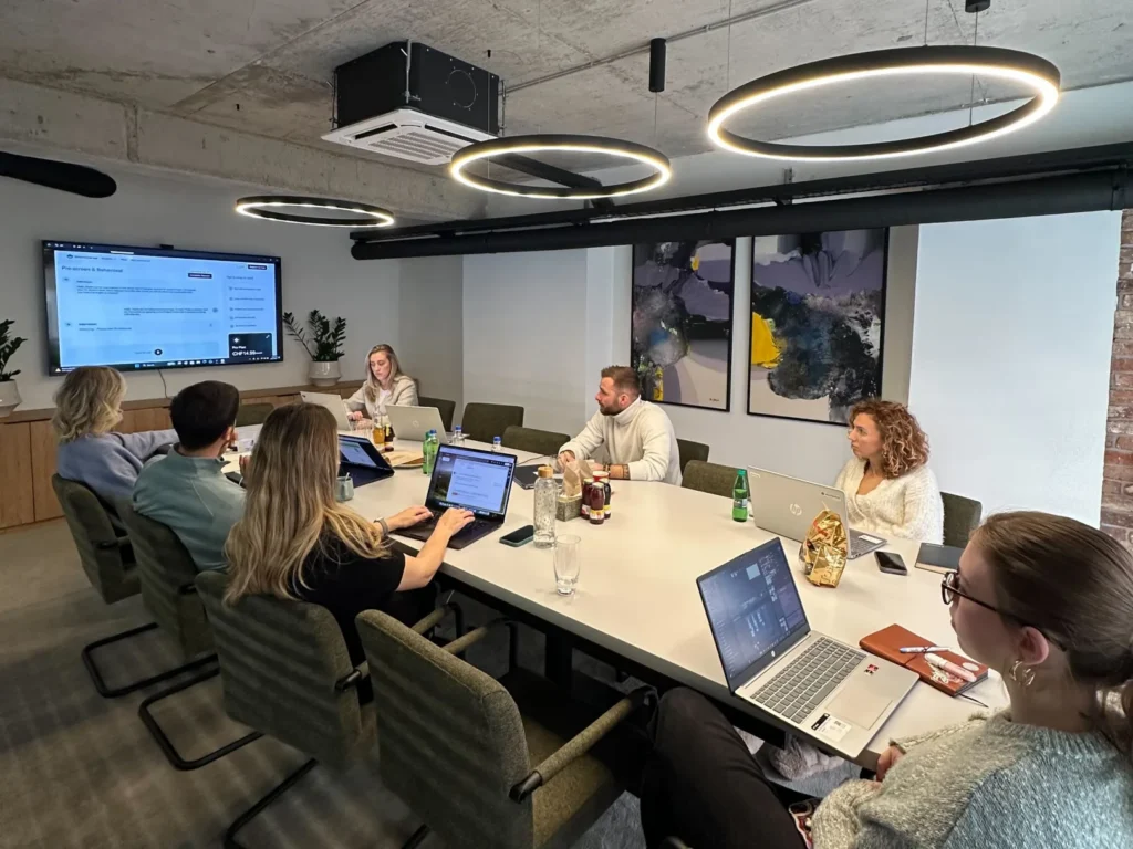 AnchorzUp marketing team and Learniverse CEO during a digital marketing workshop in Kosovo office