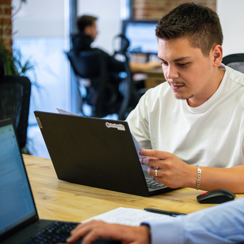 Learniverse's dedicated team in AnchorzUp offices. 